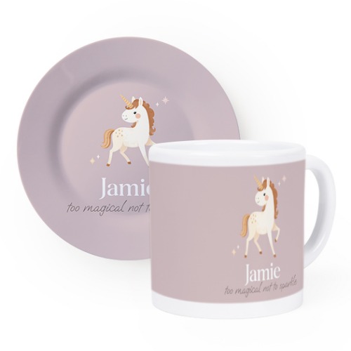MugPlastic6ozlKidsPlate_CuteUnicornTO