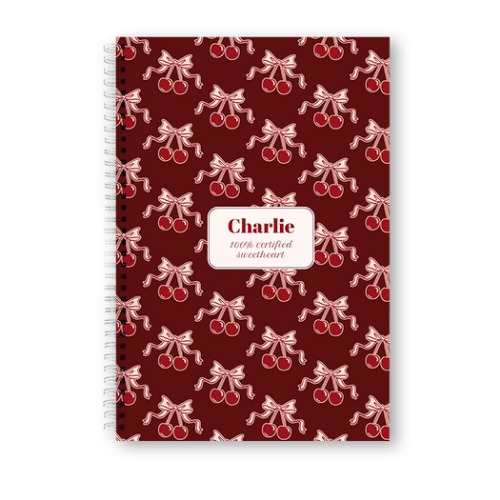 Vintage Cherry Love Text - Only