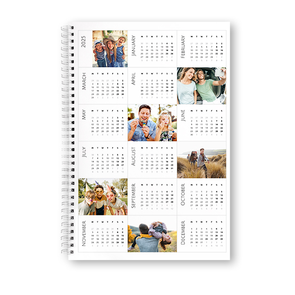 Notesblok med fotokalender A4