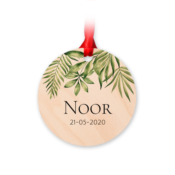 Décoration de Noël en bois Rond (lot de 4)