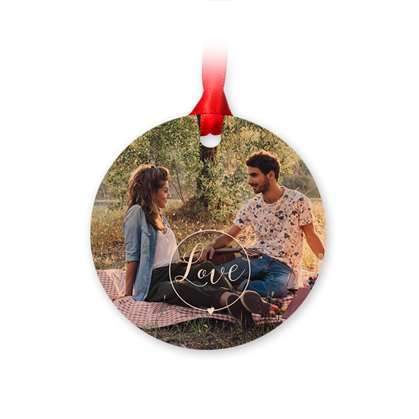 Wooden Christmas ornaments Circle - set of 4 Wooden Christmas ornaments Circle - set of 4