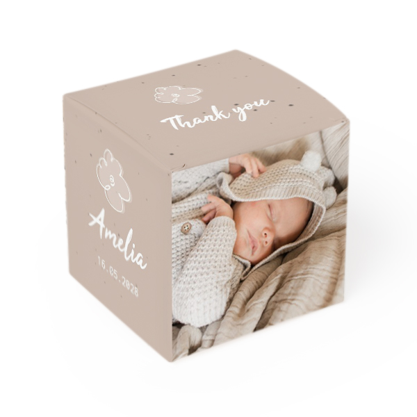 Boßte à dragées imprimée- Lot de 12 Boßte à dragées imprimée- Lot de 12