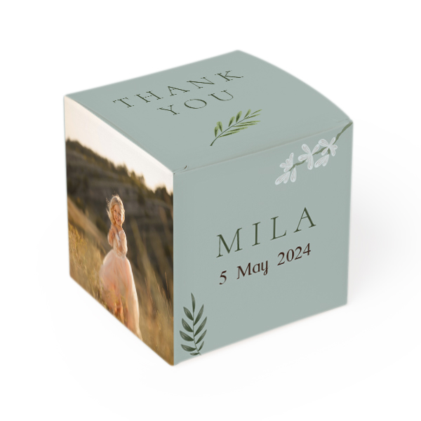 Boîte à dragées imprimée- Lot de 12