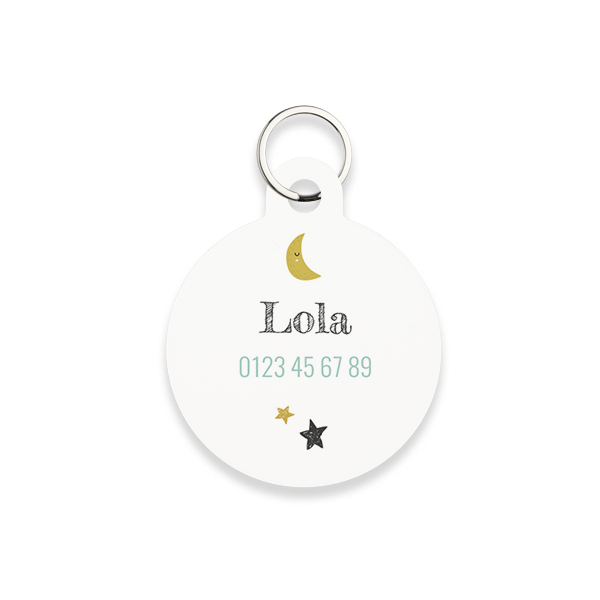 Médaille chien et chat rond