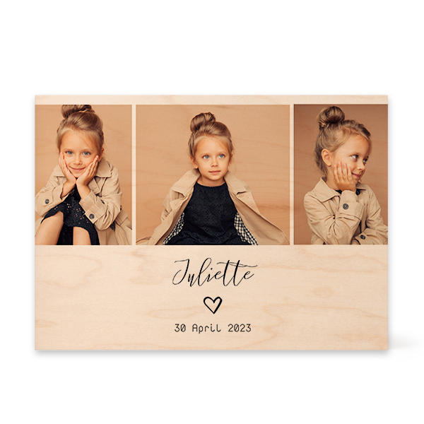 Bloc photo en bois Rectangulaire