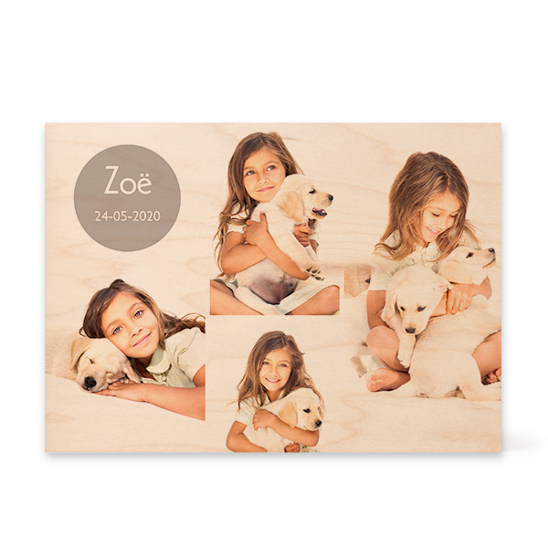 Bloc photo en bois Rectangulaire