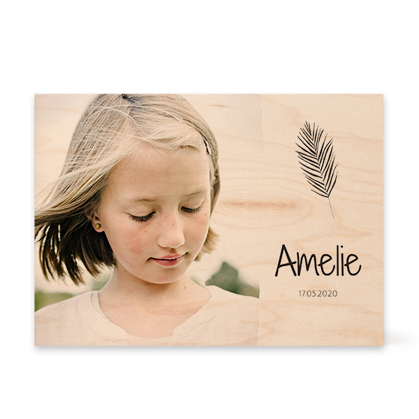 Bloc photo en bois Rectangulaire