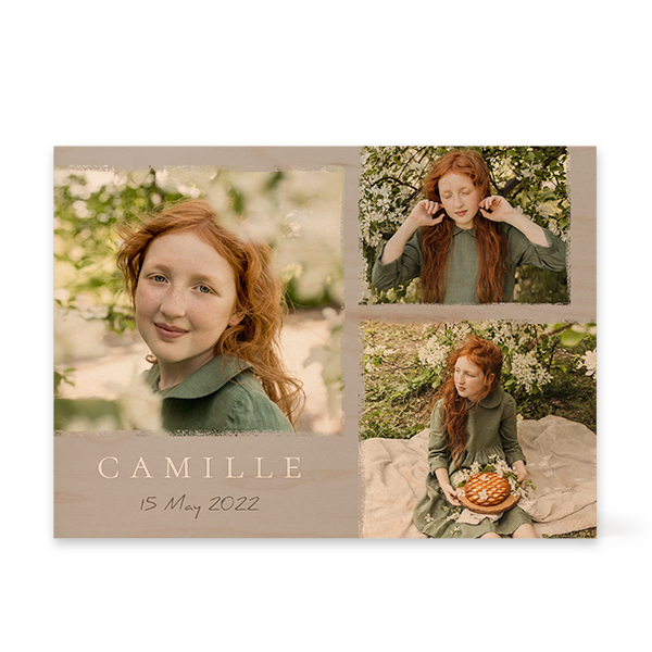 Bloc photo en bois Rectangulaire