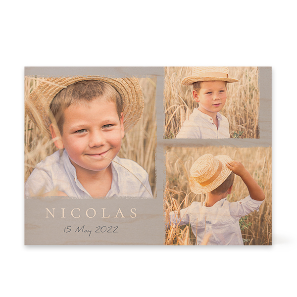 Bloc photo en bois Rectangulaire