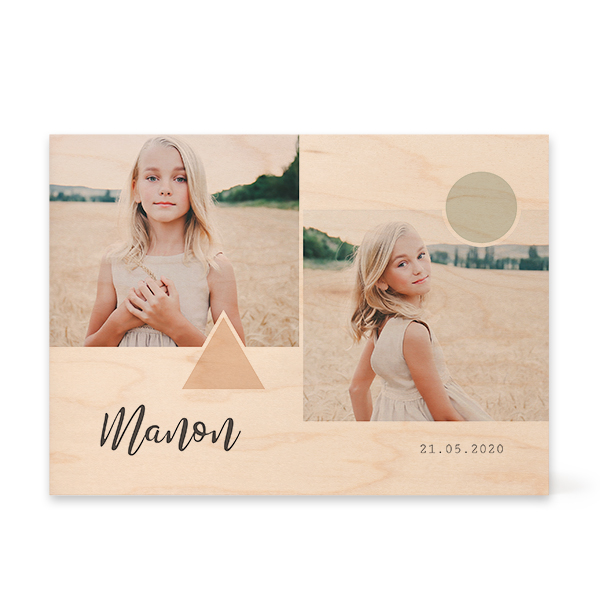 Wooden Photo Block Rectangle