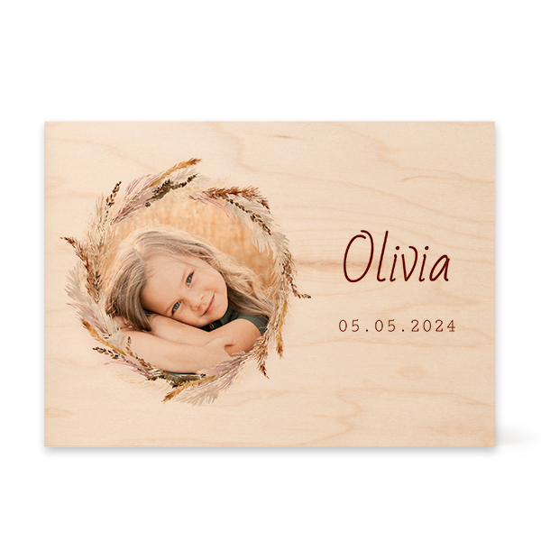 Bloc photo en bois Rectangulaire