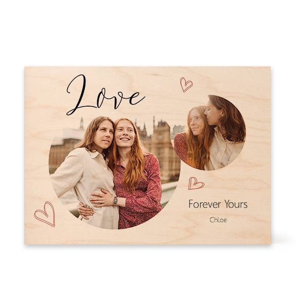 Bloc photo en bois Rectangulaire