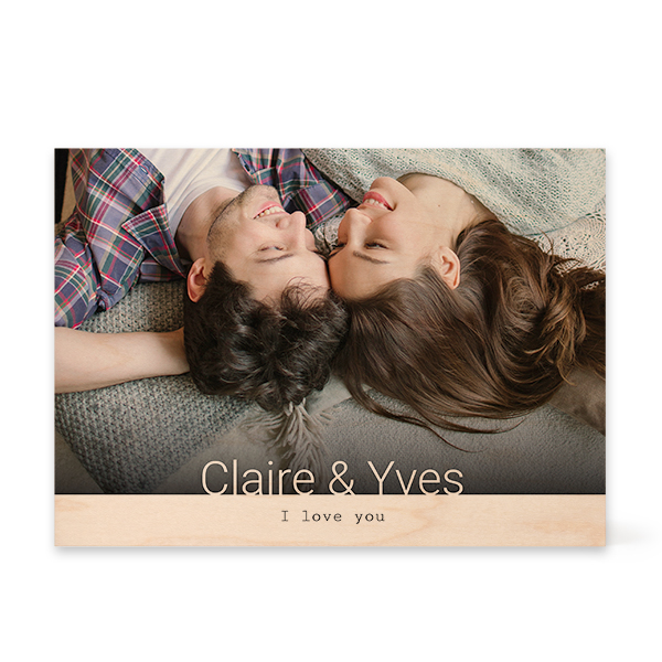 Bloc photo en bois Rectangulaire