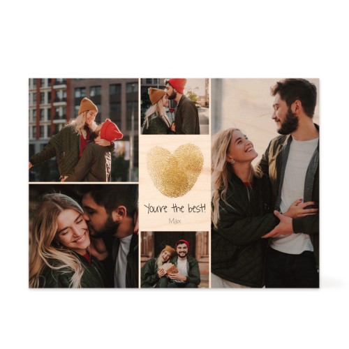 Bloc photo en bois Rectangulaire