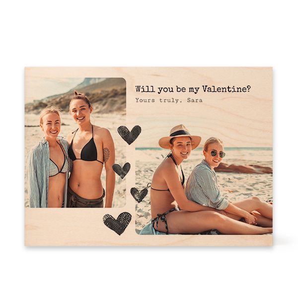 Bloc photo en bois Rectangulaire