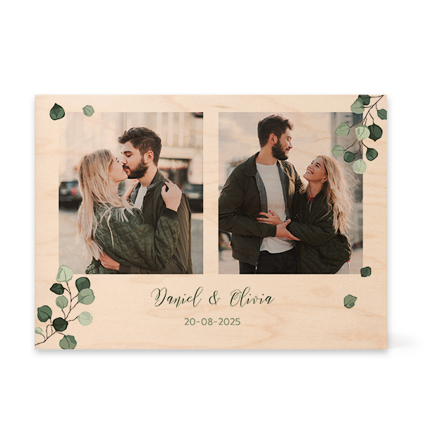 Bloc photo en bois Rectangulaire