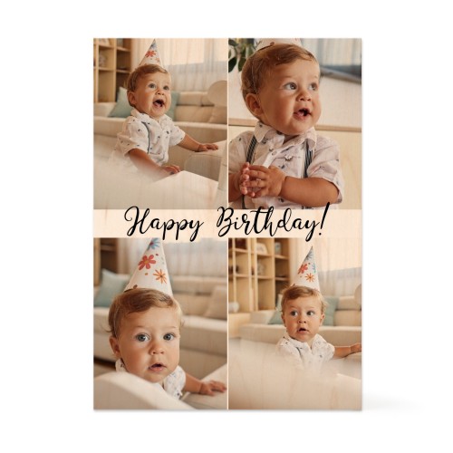 Rektängulärt fotoblock i trä