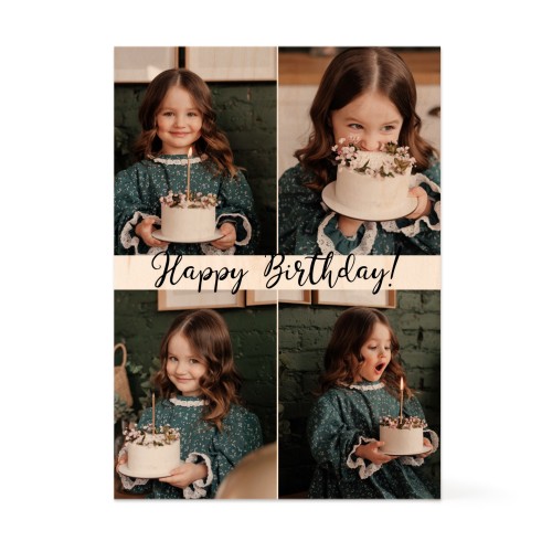 Rektängulärt fotoblock i trä