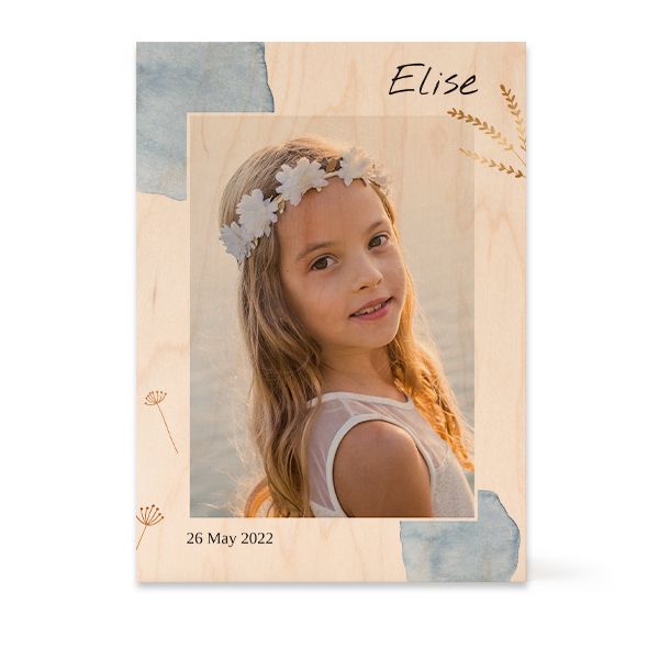 Bloc photo en bois Rectangulaire