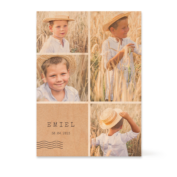 Bloc photo en bois Rectangulaire