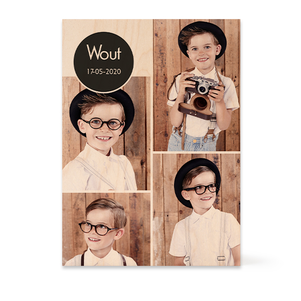 Bloc photo en bois Rectangulaire