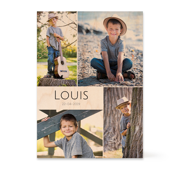 Bloc photo en bois Rectangulaire