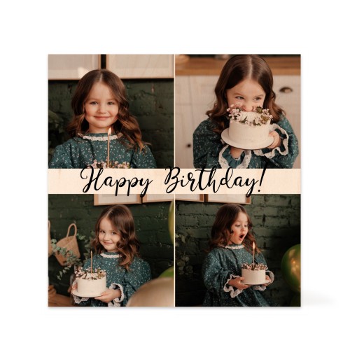 Bloc photo sur bois Carré 