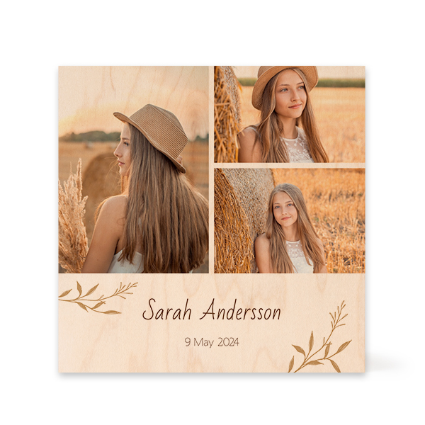 Wooden Photo Block Square