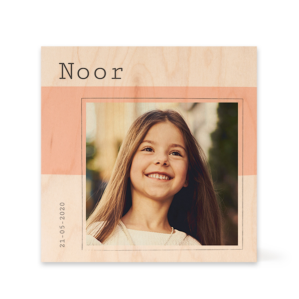 Wooden Photo Block Square