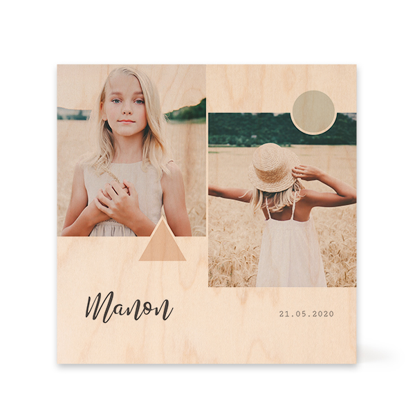 Wooden Photo Block Square