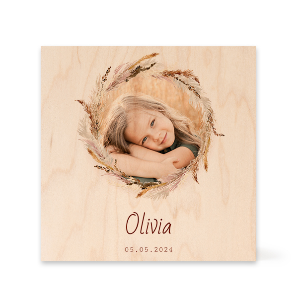 Wooden Photo Block Square