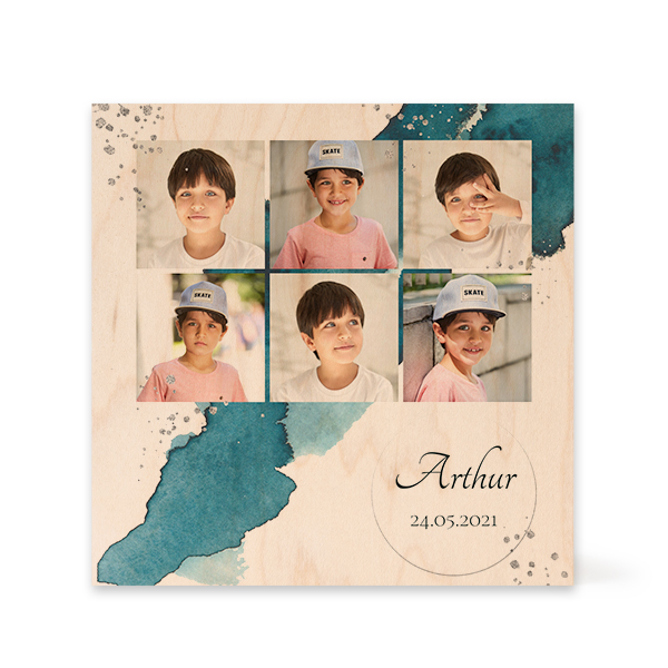 Wooden Photo Block Square