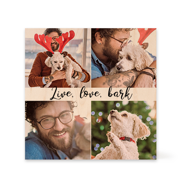 Wooden Photo Block Square Wooden Photo Block Square