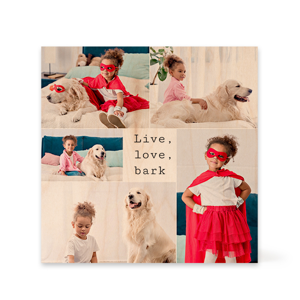 Wooden Photo Block Square Wooden Photo Block Square