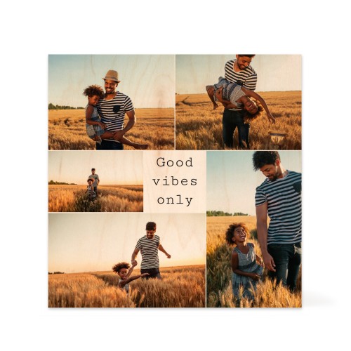 Wooden Photo Block Square Wooden Photo Block Square