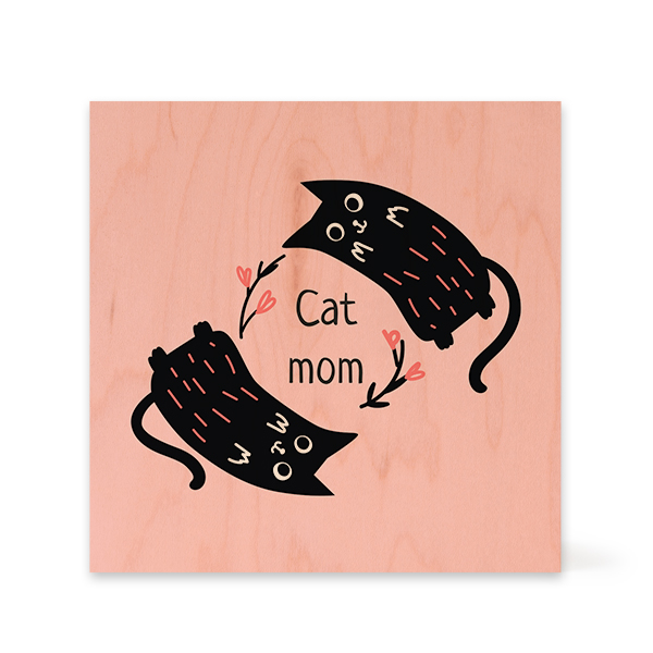 Foto op houtblok vierkant