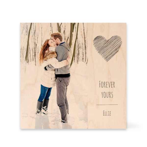 Wooden Photo Block Square