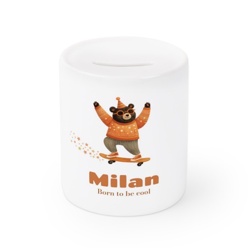 Retro Skater Bear - Text Only