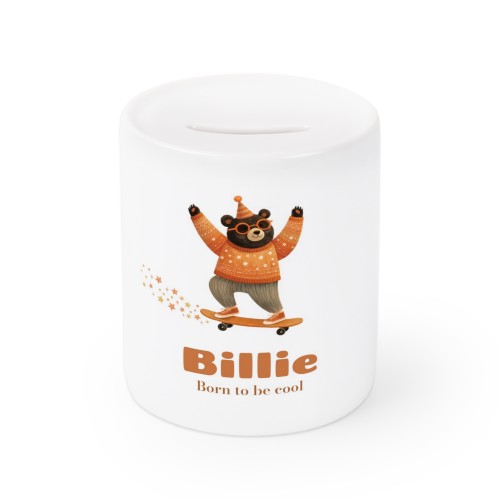 Retro Skater Bear - Text Only