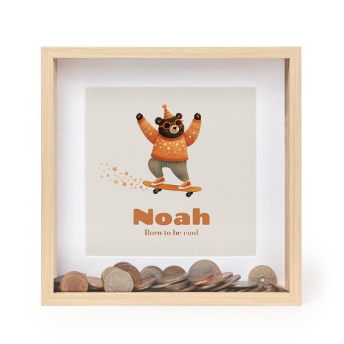 Retro Skater Bear - Text Only