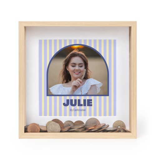 Spaarpot Vierkant Hout