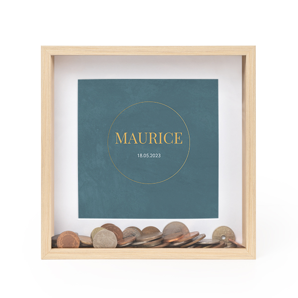 Piggy Bank Square Wood Piggy Bank Square Wood