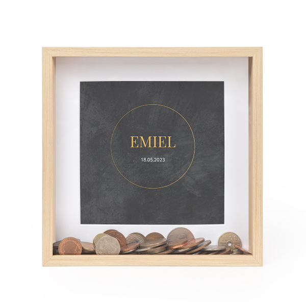 Piggy Bank Square Wood Piggy Bank Square Wood