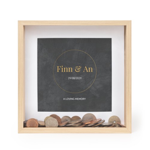 Piggy Bank Square Wood Piggy Bank Square Wood