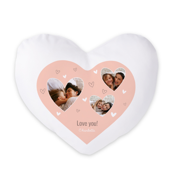 Polyester Cover Heart Front print