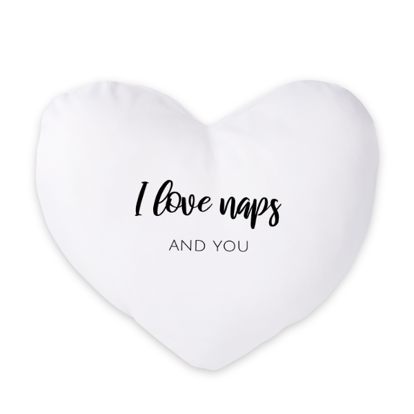 Coussin satiné coeur imprimé sur 1 côté Coussin satiné coeur imprimé sur 1 côté