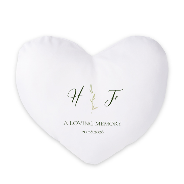Coussin satiné coeur imprimé sur 1 cÎté Coussin satiné coeur imprimé sur 1 cÎté