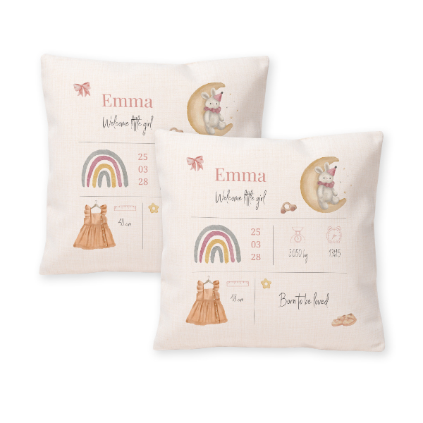 Coussin en polylin carré M imprimée recto-verso Coussin en polylin carré M imprimée recto-verso