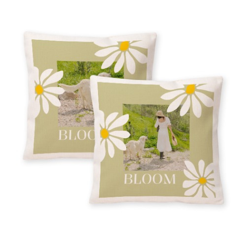 Coussin en polylin carré M  imprimée recto-verso