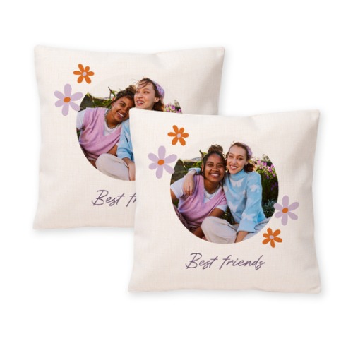 Coussin en polylin carré M  imprimée recto-verso